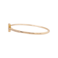 Bracelet TIFFANY Wire Tiffany t en or rose et diamants - Castafiore