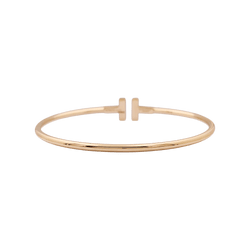 Bracelet TIFFANY Wire Tiffany t en or rose et diamants - Castafiore