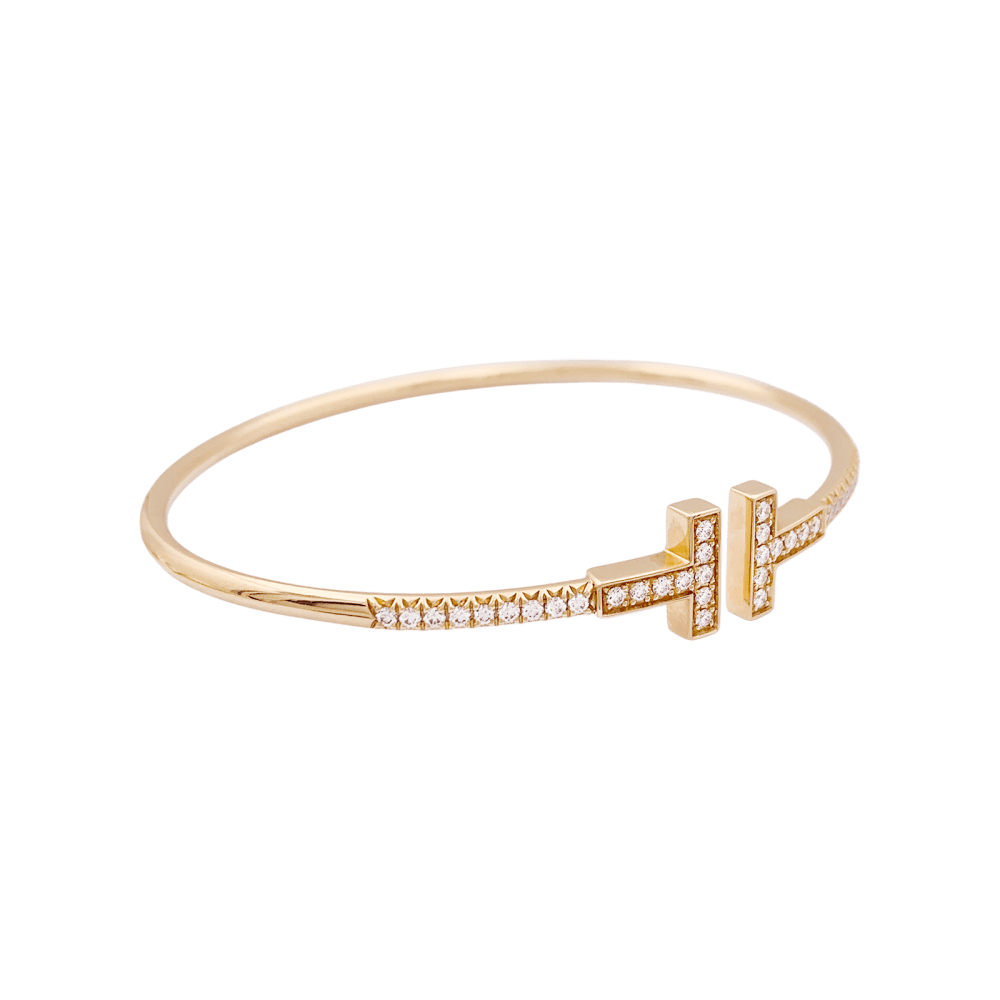 Bracelet TIFFANY Wire Tiffany t en or rose et diamants - Castafiore