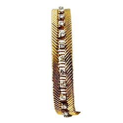 Bracelet VAN CLEEF & ARPELS "Cheveux d'ange" en or jaune, platine et diamants - Castafiore