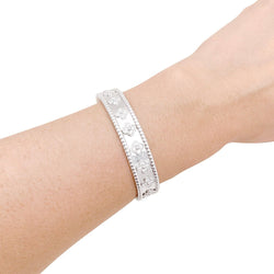 Bracelet VAN CLEEF & ARPELS "Perlée" or blanc, diamants. - Castafiore