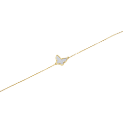 Bracelet VAN CLEEF & ARPELS Sweet Alhambra papillon en or jaune et nacre - Castafiore