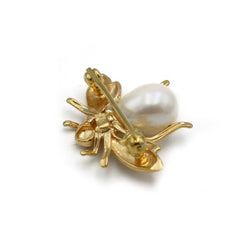 Broche Abeille - Or & perle - Castafiore