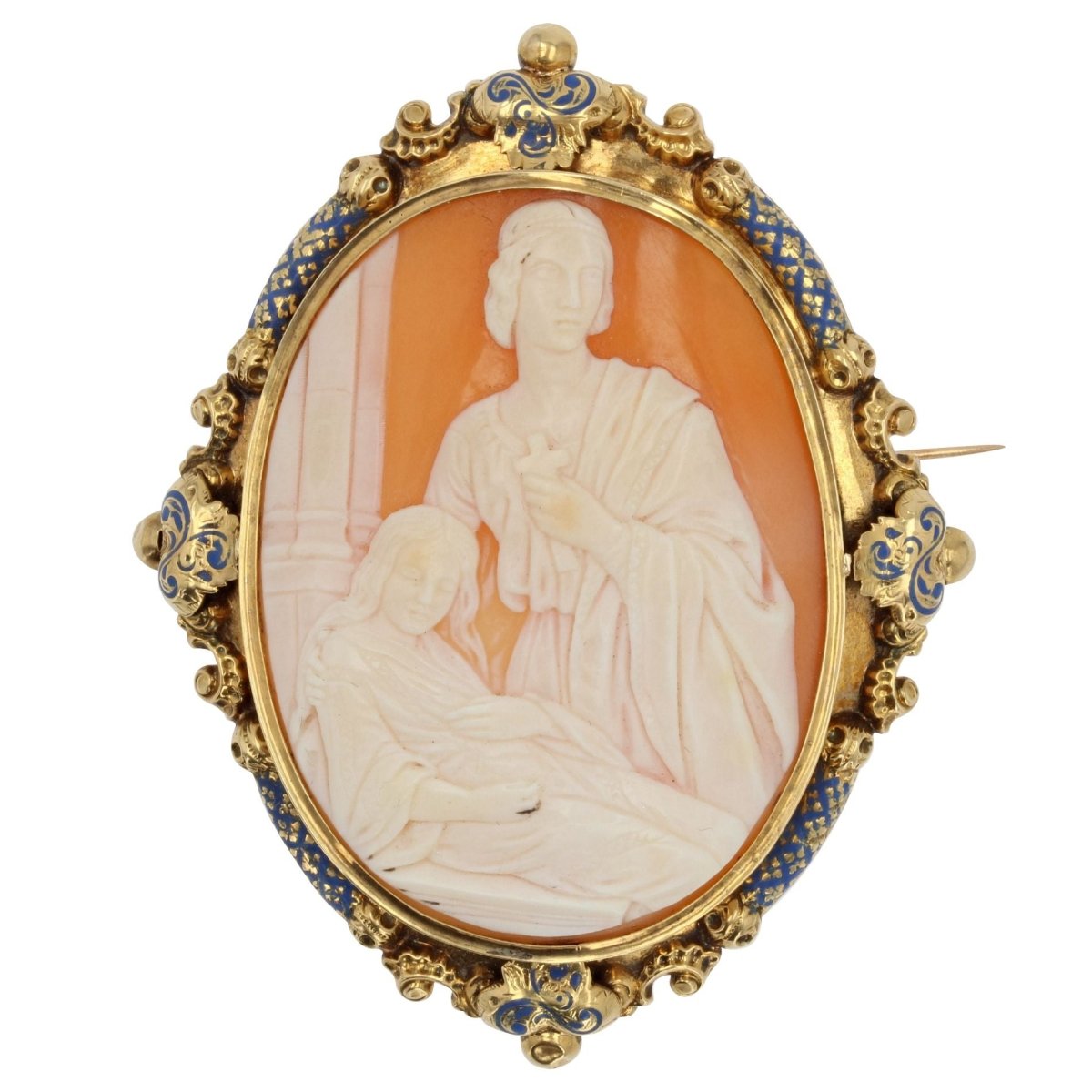 Broche ANCIENNE Camée en or jaune - Castafiore