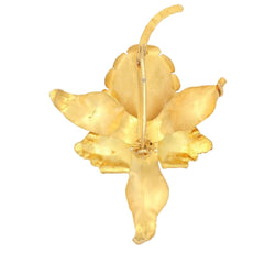 Broche ANCIENNE Lys en or jaune et perle - Castafiore