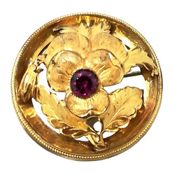 Broche Ancienne Plaqué Or - Castafiore