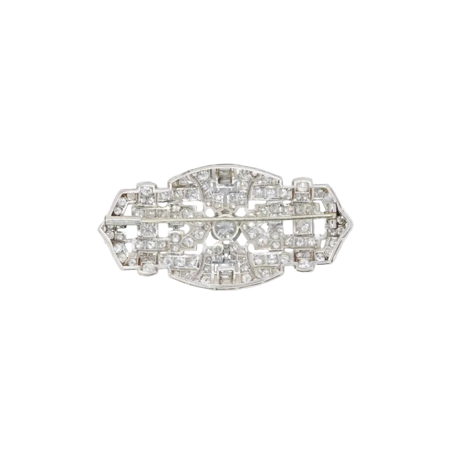 Broche Art Deco diamants 7 ct - Castafiore