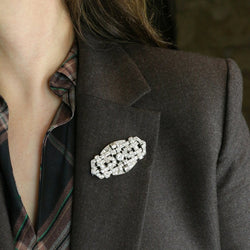 Broche Art Deco diamants 7 ct - Castafiore