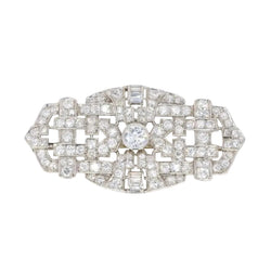 Broche Art Deco diamants 7 ct - Castafiore