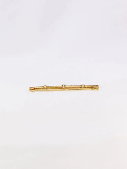 Broche barrette ancienne en or, platine et diamants - Castafiore