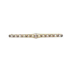 Broche Barrette en jaune, platine, perles et diamants - Castafiore