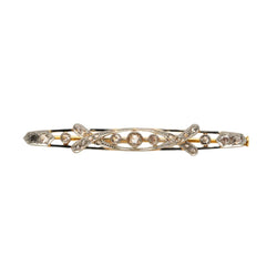 Broche Barrette en or blanc, or jaune et diamants - Castafiore