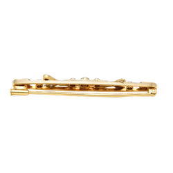 Broche Barrette en or blanc, or jaune et diamants - Castafiore