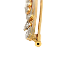 Broche Barrette en or blanc, or jaune et diamants - Castafiore