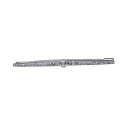 Broche Barrette en or blanc, platine et diamants - Castafiore