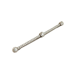 Broche Barrette en or blanc, platine et diamants - Castafiore