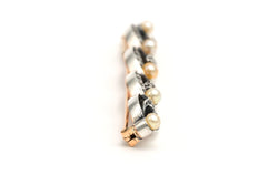 Broche Barrette en or jaune, argent, perles et diamants - Castafiore