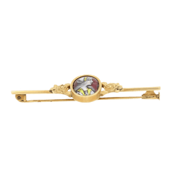 Broche Barrette en or jaune et émail - Castafiore