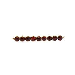 Broche Barrette en or jaune et grenats almandins - Castafiore