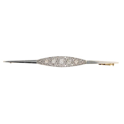 Broche Barrette en or jaune, platine et diamants - Castafiore