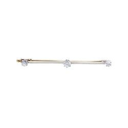 Broche Barrette en or jaune, platine, et Diamants - Castafiore