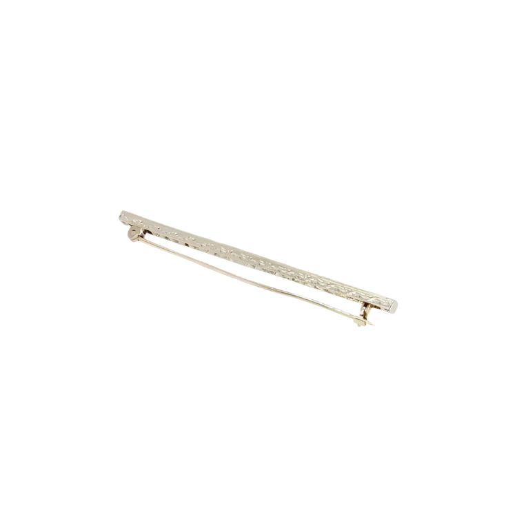 Broche barrette en platine, saphirs et diamants - Castafiore
