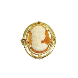 Broche Camée en or jaune - Castafiore