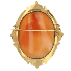 Broche Camée en or jaune et perles - Castafiore