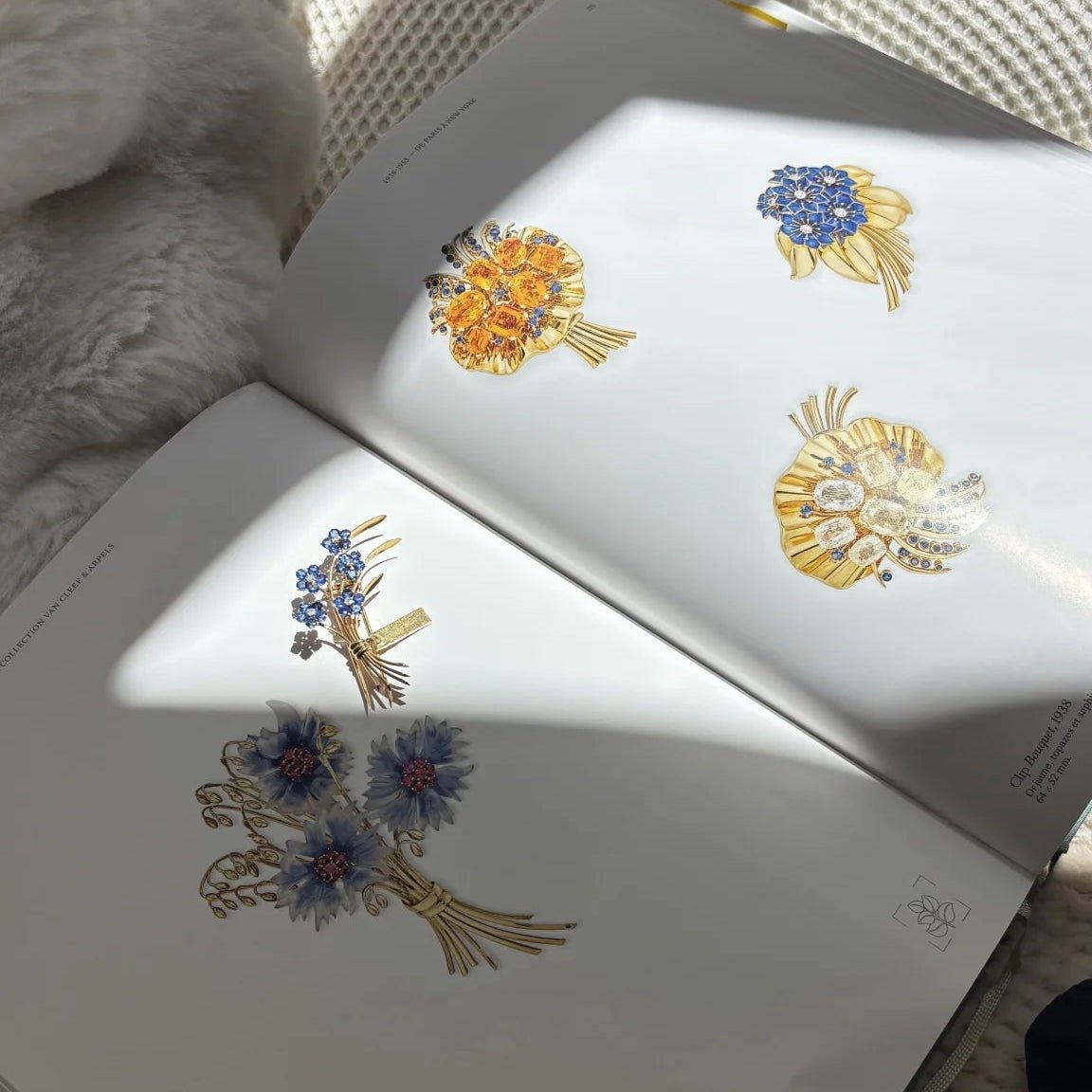 Broche Clip VAN CLEEF & ARPELS "Ne m'oubliez pas" en or jaune, saphirs et diamants - Castafiore