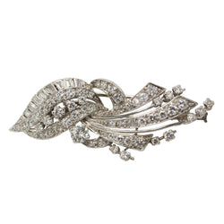 Broche Double Épingle en platine et diamants - Castafiore