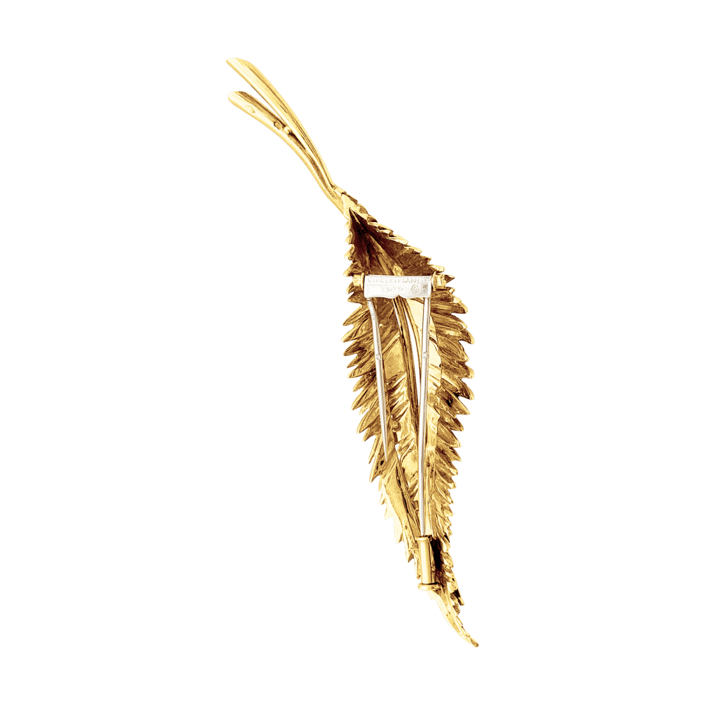 Broche Double Épingle VAN CLEEF & ARPELS en or jaune - Castafiore