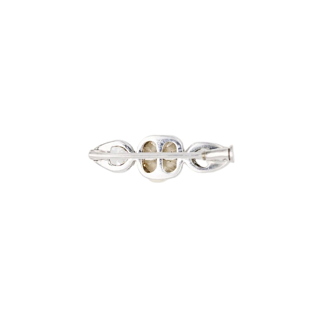 Broche en argent et diamants - Castafiore