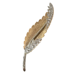 Broche en or blanc, or jaune et diamants - Castafiore