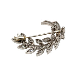Broche en or blanc, platine et diamants - Castafiore