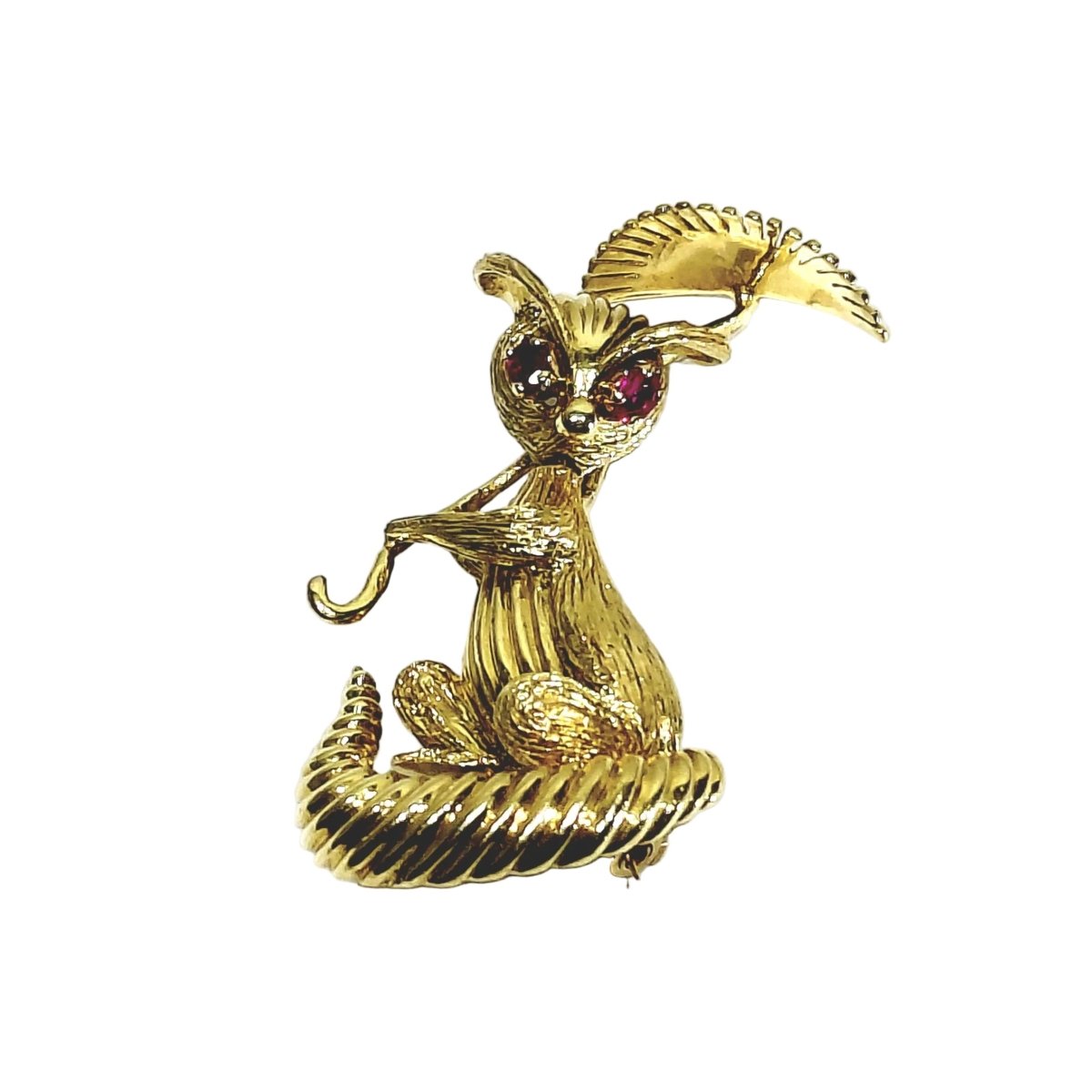 Broche en or champagne et rubis - Castafiore