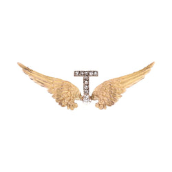 Broche en or jaune, argent et diamants - Castafiore