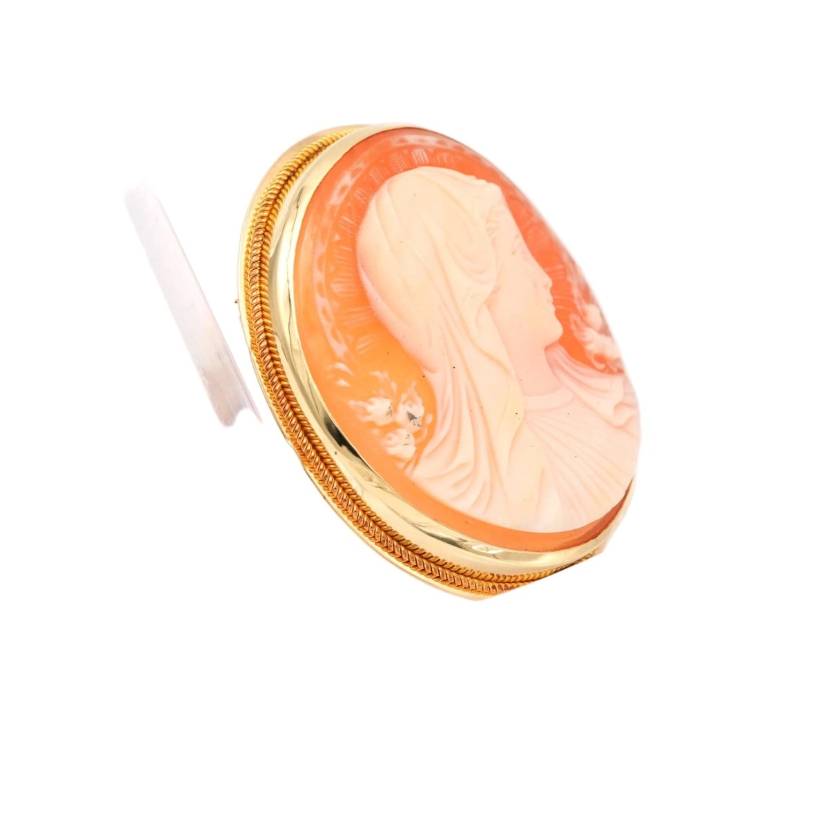 Broche en or jaune et camée - Castafiore