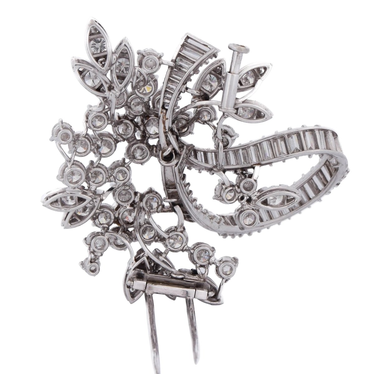 Broche en platine et diamants - Castafiore