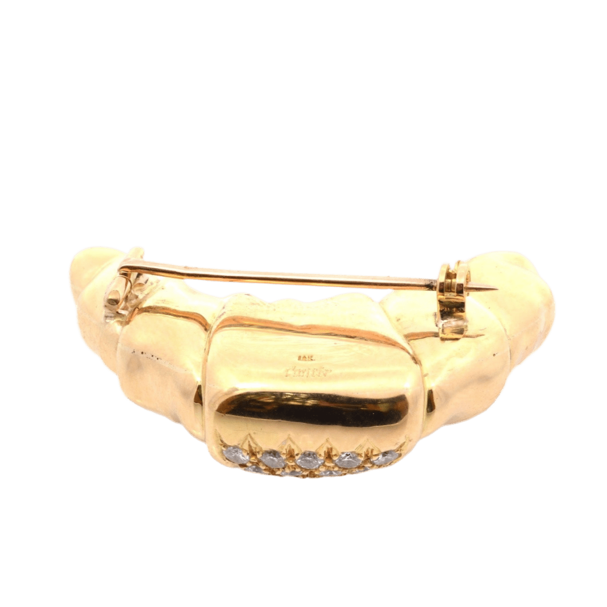 Broche Épingle CARTIER en or jaune et diamants - Castafiore