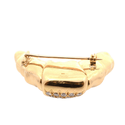 Broche Épingle CARTIER en or jaune et diamants - Castafiore