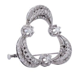 Broche Épingle en or blanc et diamants - Castafiore