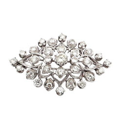 Broche Épingle en or blanc et diamants - Castafiore