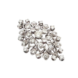Broche Épingle en or blanc et diamants - Castafiore