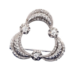 Broche Épingle en or blanc et diamants - Castafiore