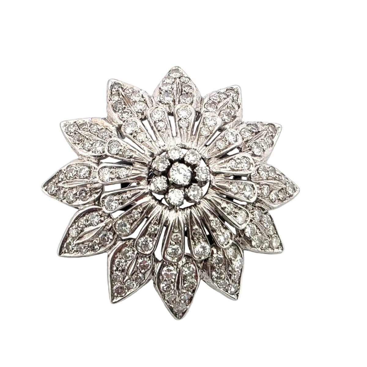 Broche Épingle en or blanc et diamants - Castafiore