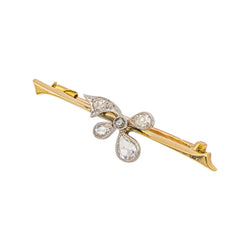 Broche Épingle en or blanc, or jaune et diamants - Castafiore