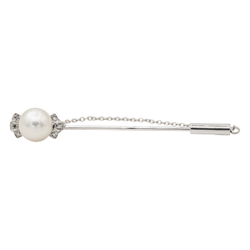 Broche Épingle en or blanc, perle et diamants - Castafiore