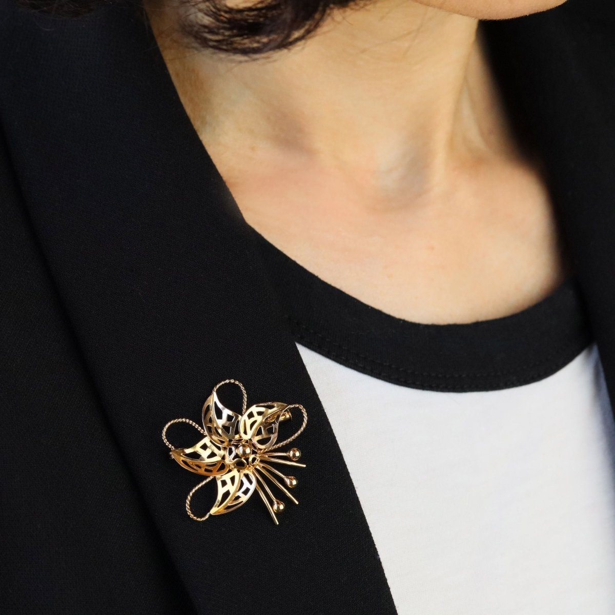 Broche Épingle en or jaune - Castafiore