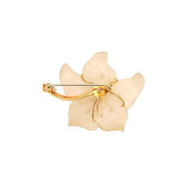 Broche Épingle en or jaune, cristal de roche et diamants - Castafiore