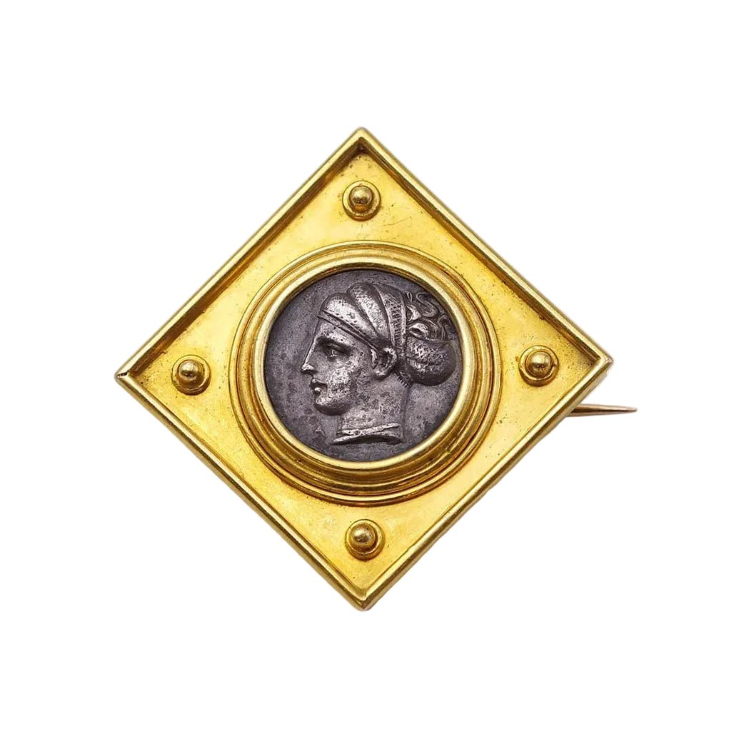 Broche Épingle en or jaune et argent - Castafiore